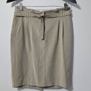 The Limited Pencil Skirt, Size 2, Khaki